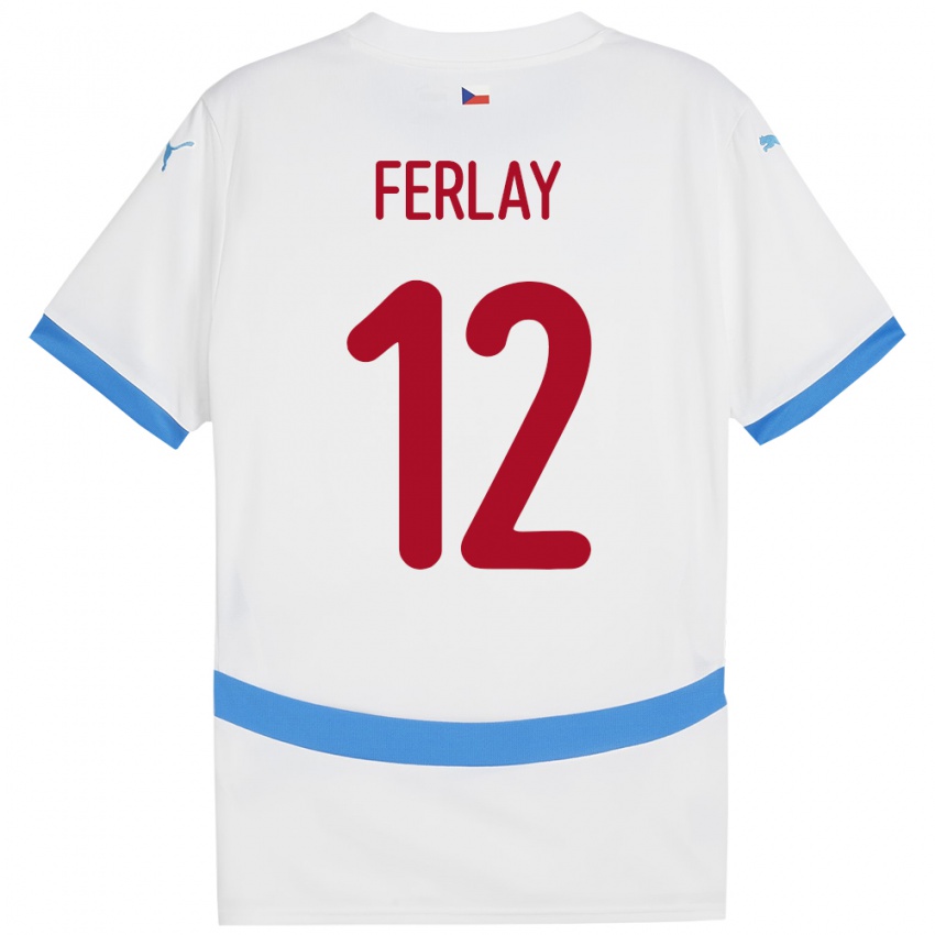 Kinder Tschechien Ruben Ferlay #12 Weiß Auswärtstrikot Trikot 24-26 T-Shirt Österreich