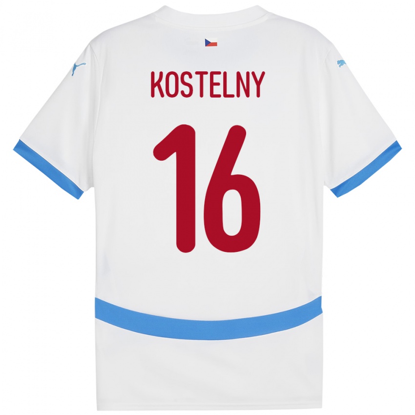 Kinder Tschechien Krystof Kostelny #16 Weiß Auswärtstrikot Trikot 24-26 T-Shirt Österreich