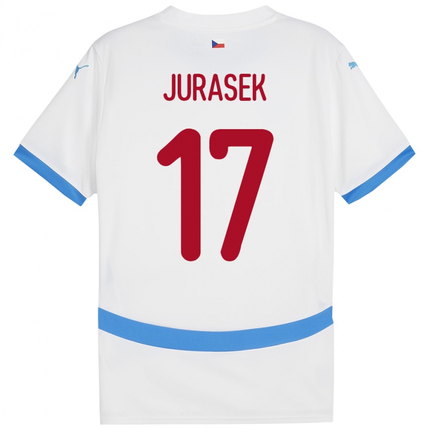 Kinder Tschechien Patrik Jurasek #17 Weiß Auswärtstrikot Trikot 24-26 T-Shirt Österreich