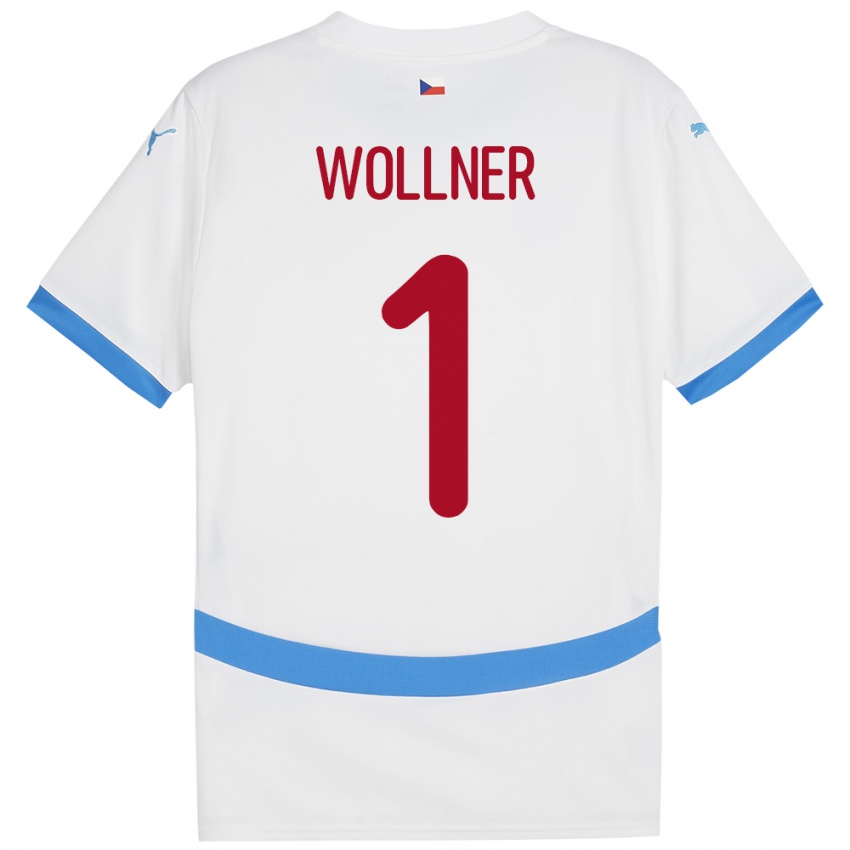 Kinder Tschechien Vojtech Wollner #1 Weiß Auswärtstrikot Trikot 24-26 T-Shirt Österreich