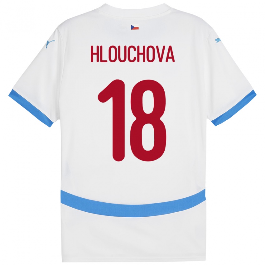 Kinder Tschechien Radka Hlouchová #18 Weiß Auswärtstrikot Trikot 24-26 T-Shirt Österreich