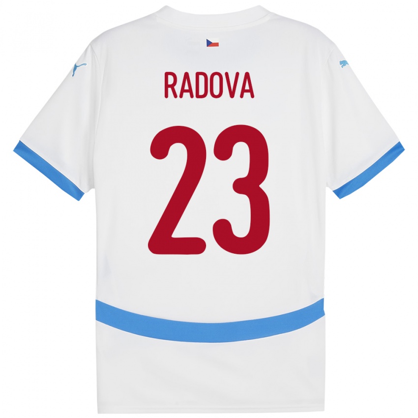 Kinder Tschechien Michaela Radová #23 Weiß Auswärtstrikot Trikot 24-26 T-Shirt Österreich