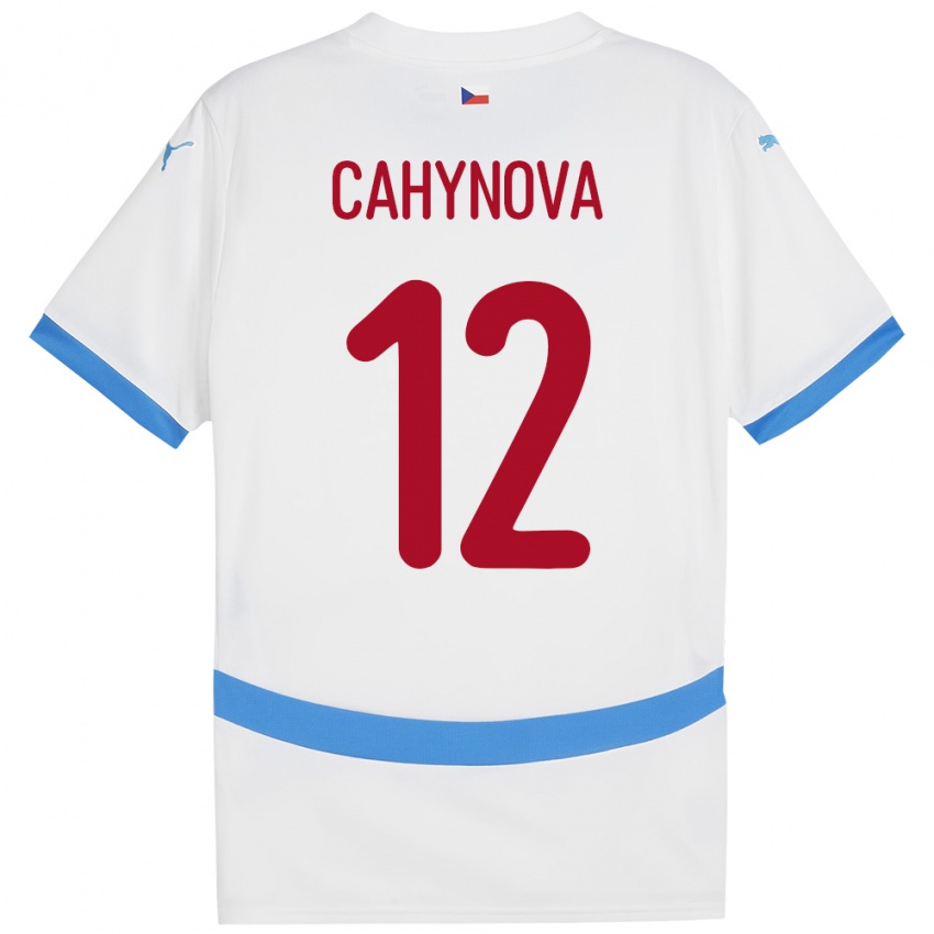 Kinder Tschechien Klára Cahynová #12 Weiß Auswärtstrikot Trikot 24-26 T-Shirt Österreich