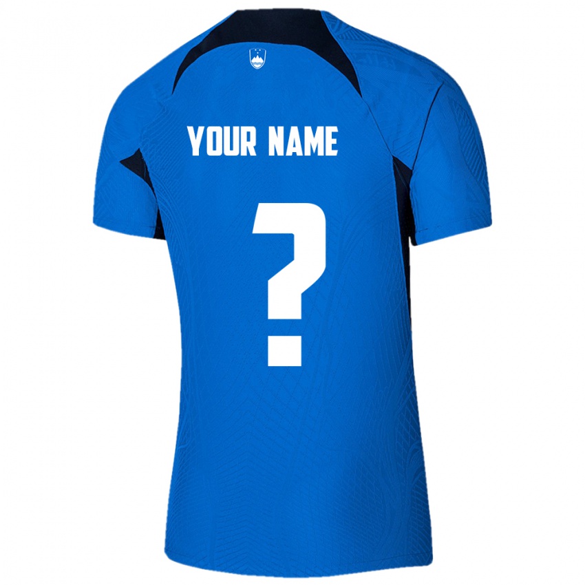 Kinder Slowenien Ihren Namen #0 Blau Auswärtstrikot Trikot 24-26 T-Shirt Österreich