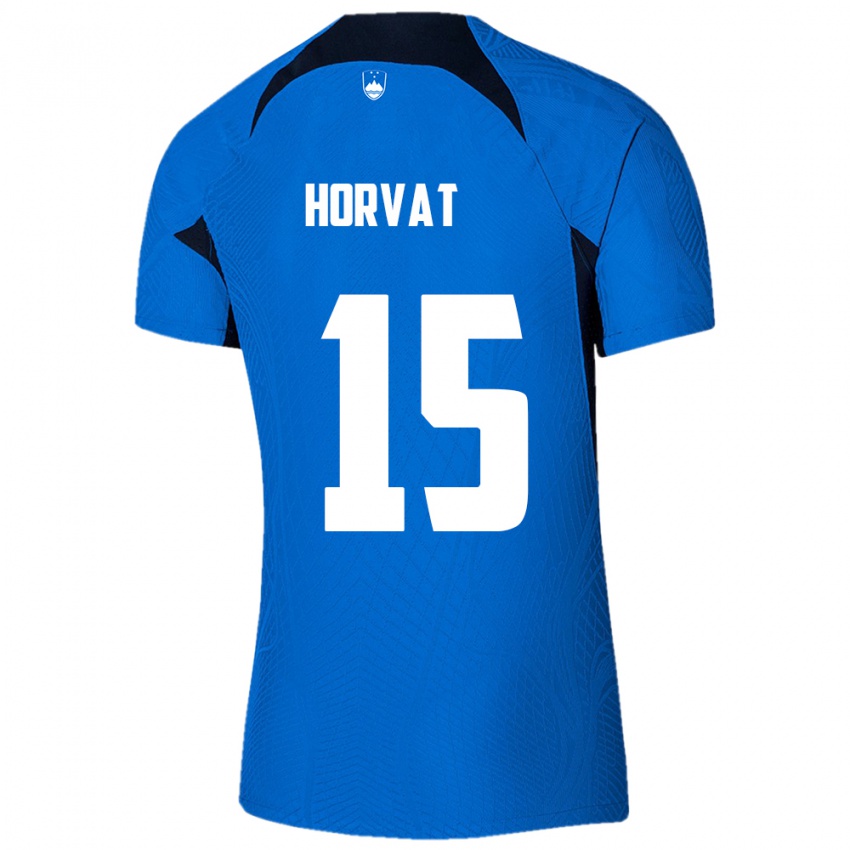 Kinder Slowenien Tomi Horvat #15 Blau Auswärtstrikot Trikot 24-26 T-Shirt Österreich