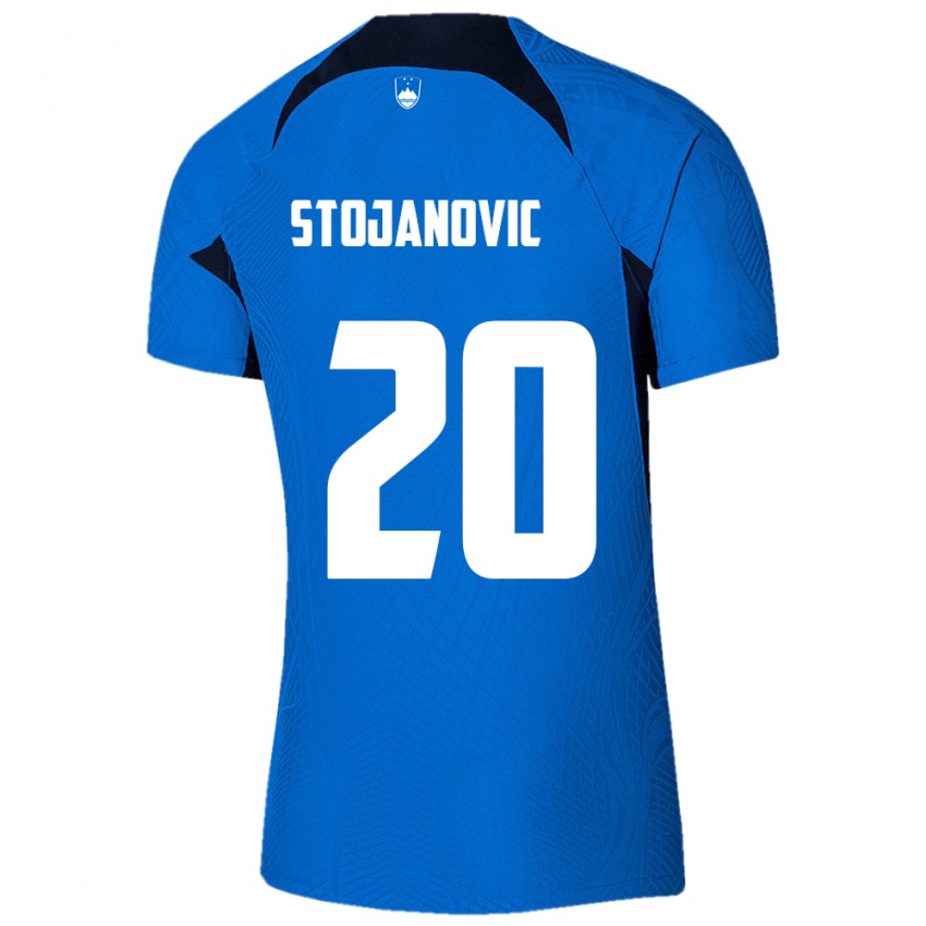 Kinder Slowenien Petar Stojanović #20 Blau Auswärtstrikot Trikot 24-26 T-Shirt Österreich