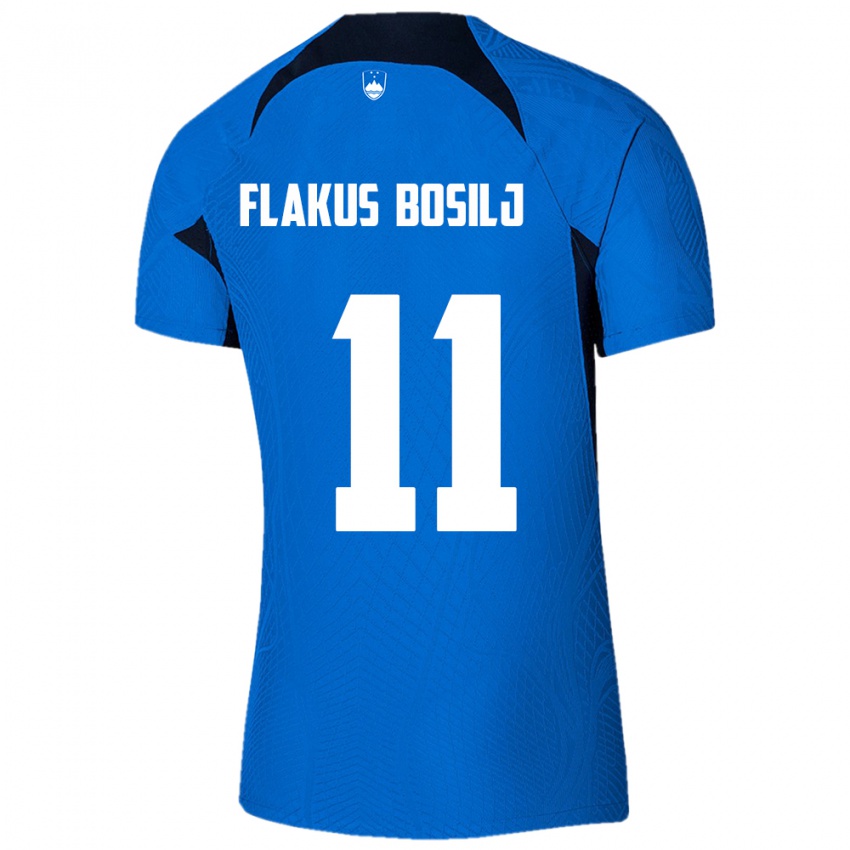 Kinder Slowenien David Flakus Bosilj #11 Blau Auswärtstrikot Trikot 24-26 T-Shirt Österreich