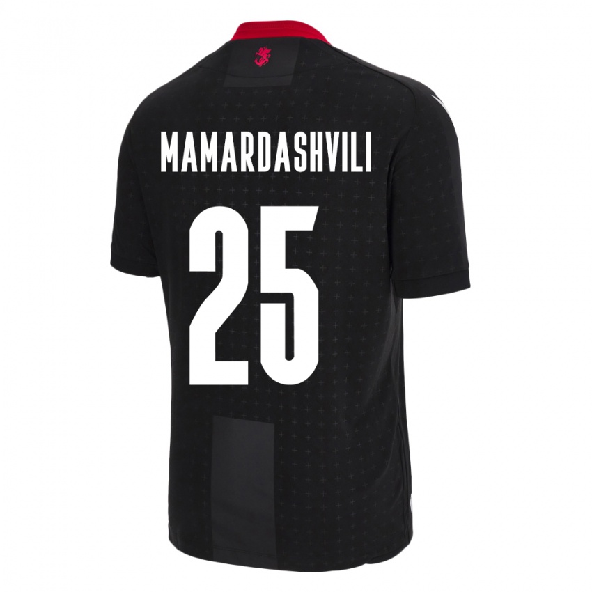 Kinder Georgien Giorgi Mamardashvili #25 Schwarz Auswärtstrikot Trikot 24-26 T-Shirt Österreich