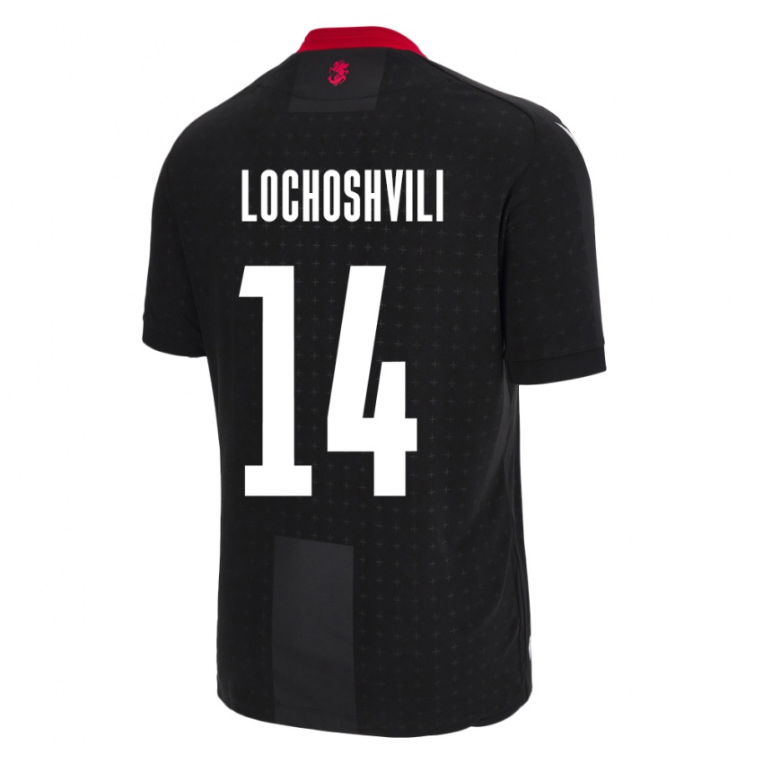 Kinder Georgien Luka Lochoshvili #14 Schwarz Auswärtstrikot Trikot 24-26 T-Shirt Österreich