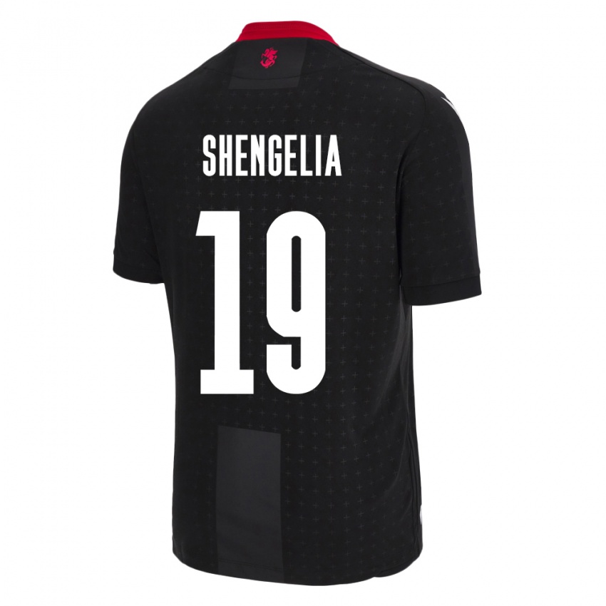 Kinder Georgien Levan Shengelia #19 Schwarz Auswärtstrikot Trikot 24-26 T-Shirt Österreich