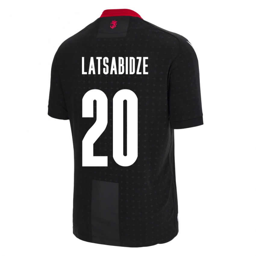 Kinder Georgien Luka Latsabidze #20 Schwarz Auswärtstrikot Trikot 24-26 T-Shirt Österreich