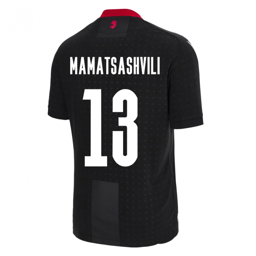 Kinder Georgien Saba Mamatsashvili #13 Schwarz Auswärtstrikot Trikot 24-26 T-Shirt Österreich