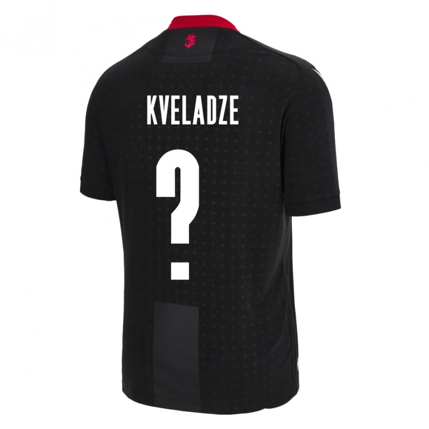 Kinder Georgien Giorgi Kveladze #0 Schwarz Auswärtstrikot Trikot 24-26 T-Shirt Österreich