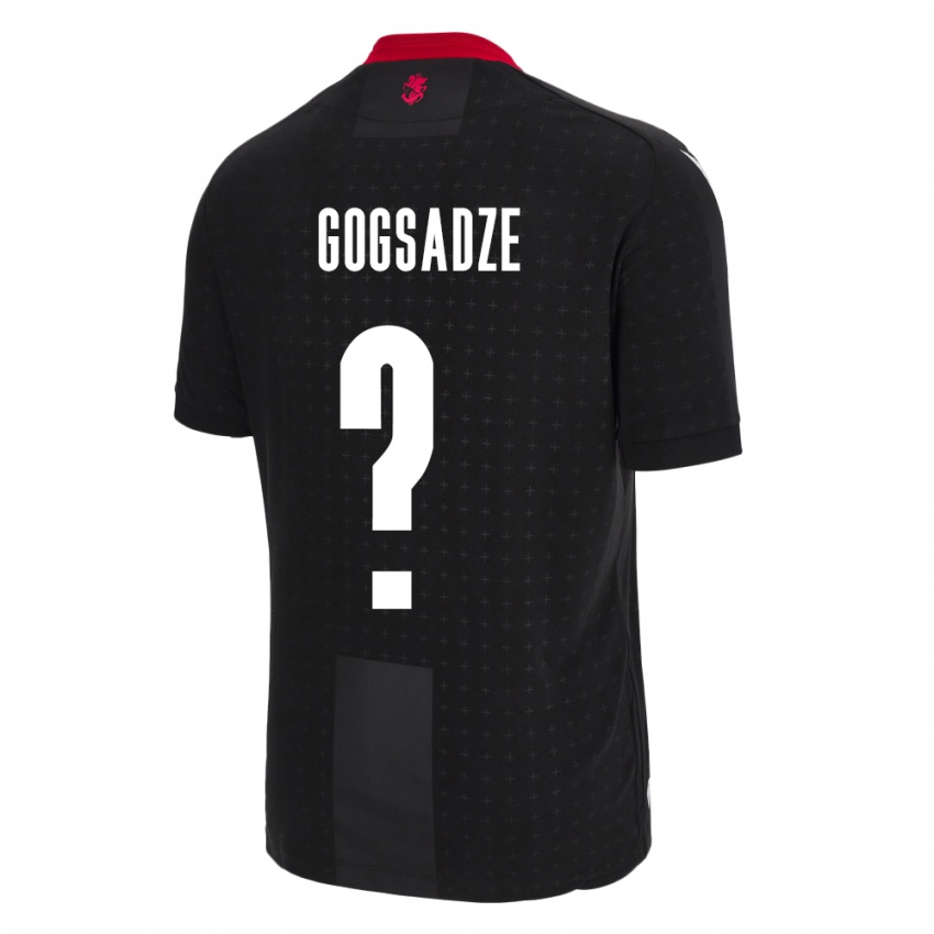 Kinder Georgien Giorgi Gogsadze #0 Schwarz Auswärtstrikot Trikot 24-26 T-Shirt Österreich