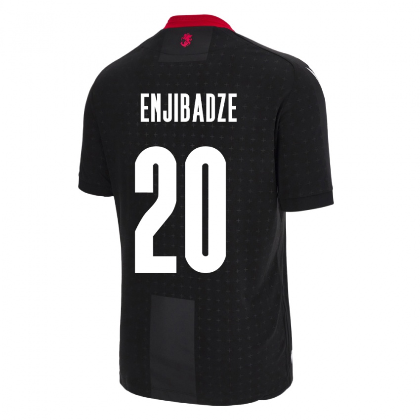 Kinder Georgien Elene Enjibadze #20 Schwarz Auswärtstrikot Trikot 24-26 T-Shirt Österreich