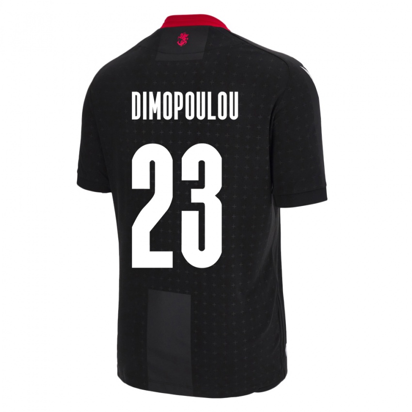 Kinder Georgien Salomi Dimopoulou #23 Schwarz Auswärtstrikot Trikot 24-26 T-Shirt Österreich