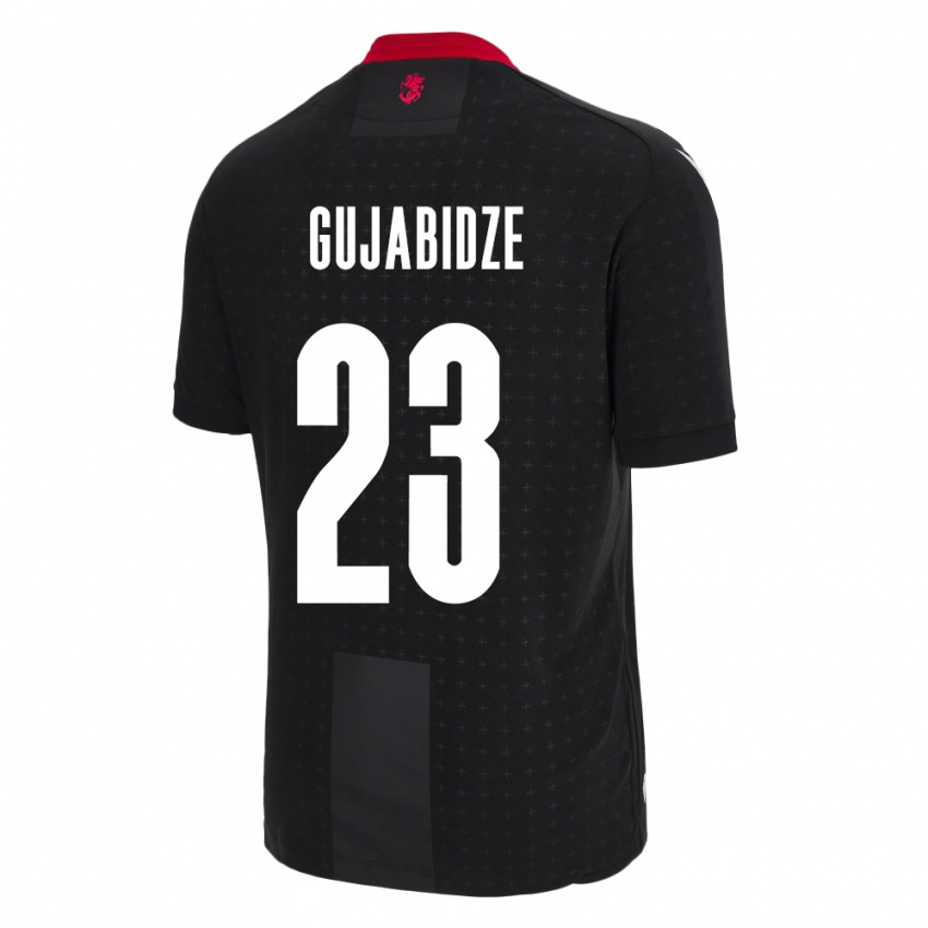 Kinder Georgien Nino Gujabidze #23 Schwarz Auswärtstrikot Trikot 24-26 T-Shirt Österreich