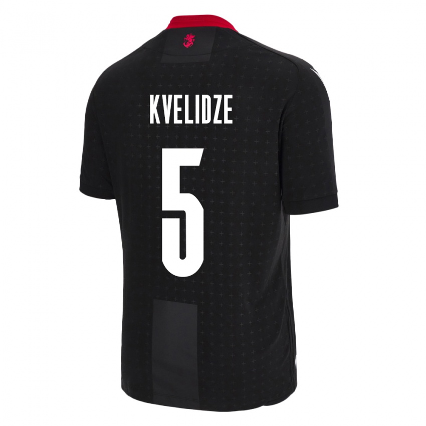 Kinder Georgien Tamar Kvelidze #5 Schwarz Auswärtstrikot Trikot 24-26 T-Shirt Österreich