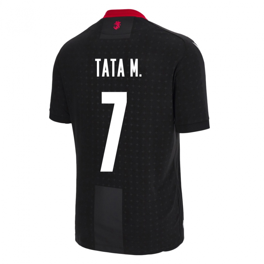 Kinder Georgien Tata Matveeva #7 Schwarz Auswärtstrikot Trikot 24-26 T-Shirt Österreich