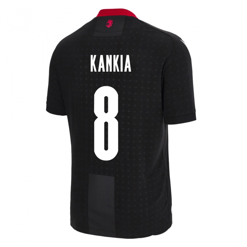 Kinder Georgien Lizzie Kankia #8 Schwarz Auswärtstrikot Trikot 24-26 T-Shirt Österreich