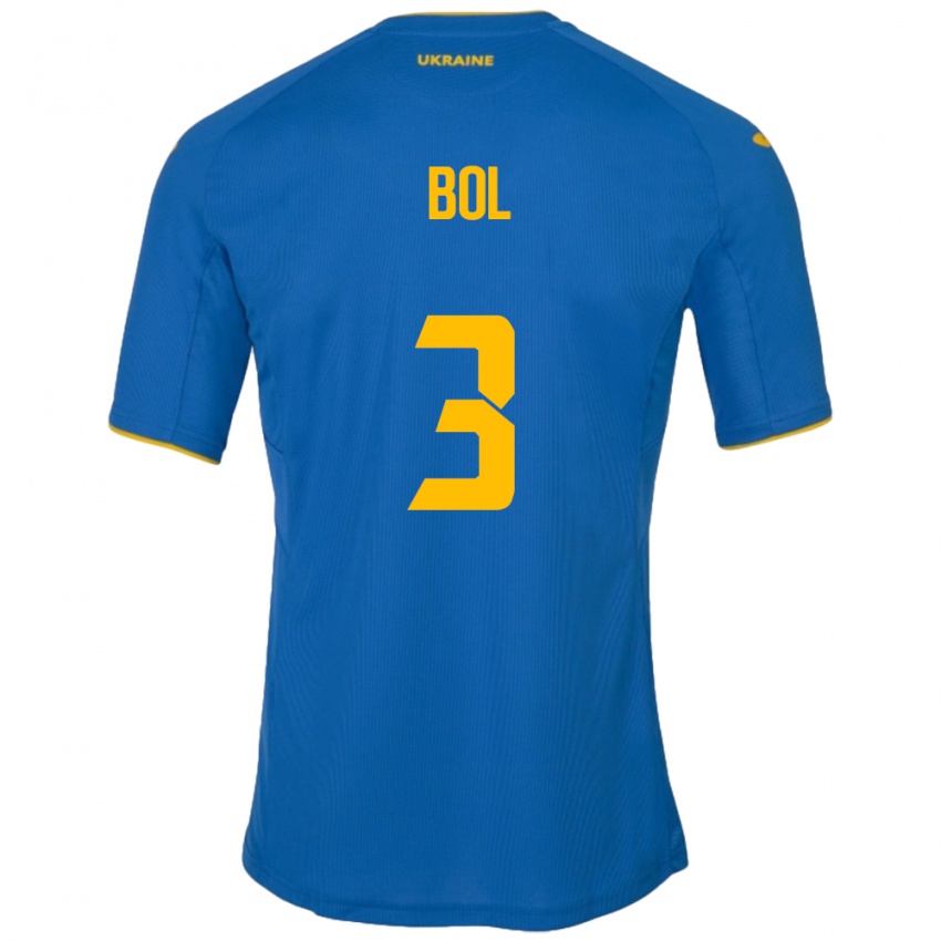 Kinder Ukraine Anton Bol #3 Blau Auswärtstrikot Trikot 24-26 T-Shirt Österreich