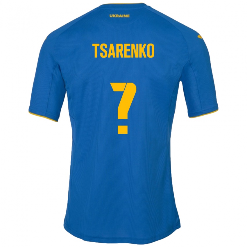 Kinder Ukraine Anton Tsarenko #0 Blau Auswärtstrikot Trikot 24-26 T-Shirt Österreich