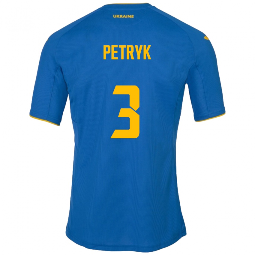 Kinder Ukraine Anna Petryk #3 Blau Auswärtstrikot Trikot 24-26 T-Shirt Österreich