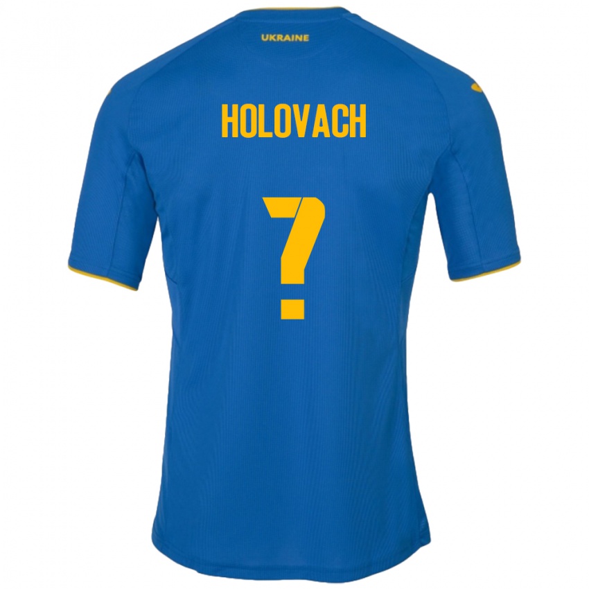 Kinder Ukraine Viktoriya Holovach #0 Blau Auswärtstrikot Trikot 24-26 T-Shirt Österreich