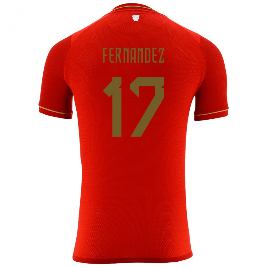 Kinder Bolivien Roberto Fernández #17 Rot Auswärtstrikot Trikot 24-26 T-Shirt Österreich