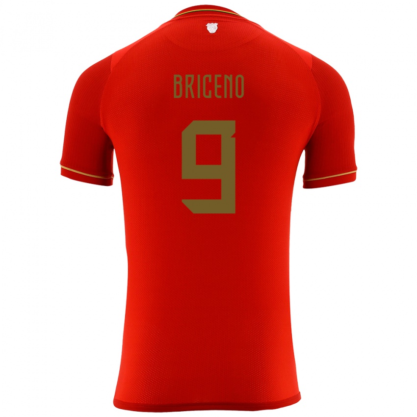 Kinder Bolivien José Briceño #9 Rot Auswärtstrikot Trikot 24-26 T-Shirt Österreich