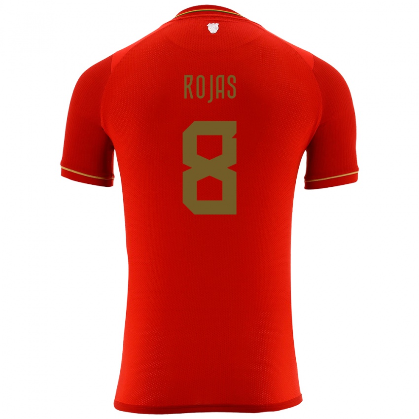 Kinder Bolivien Jairo Rojas #8 Rot Auswärtstrikot Trikot 24-26 T-Shirt Österreich