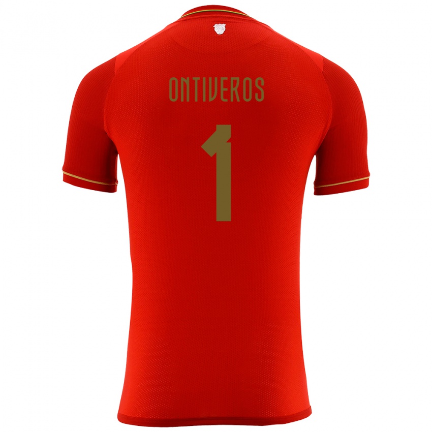 Kinder Bolivien Mel Ontiveros #1 Rot Auswärtstrikot Trikot 24-26 T-Shirt Österreich