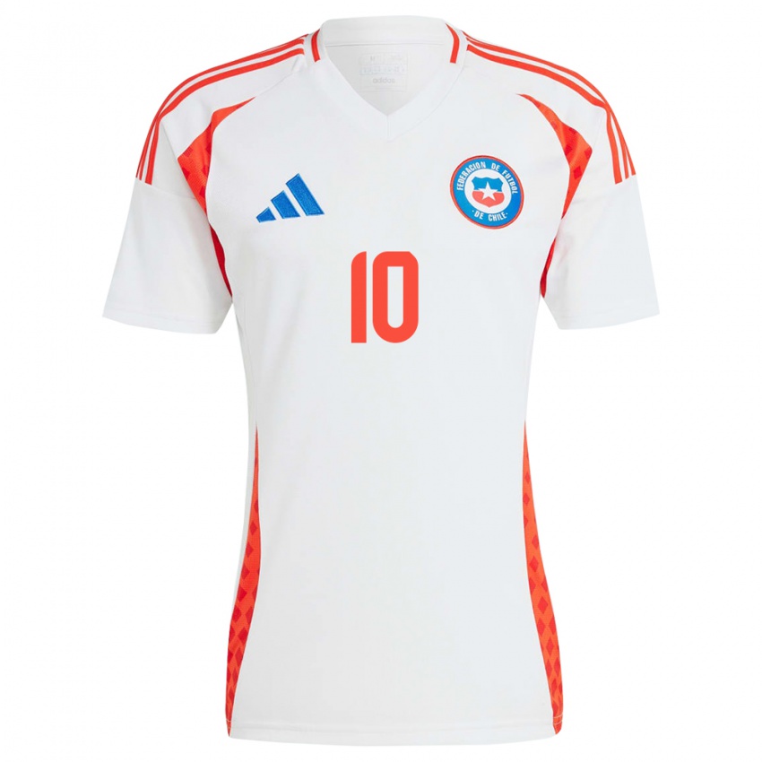 Kinder Chile Yanara Aedo #10 Weiß Auswärtstrikot Trikot 24-26 T-Shirt Österreich