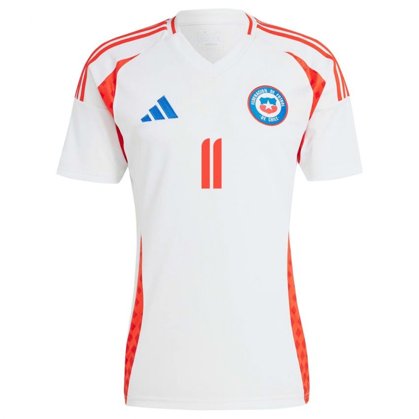 Kinder Chile Gonzalo Tapia #11 Weiß Auswärtstrikot Trikot 24-26 T-Shirt Österreich