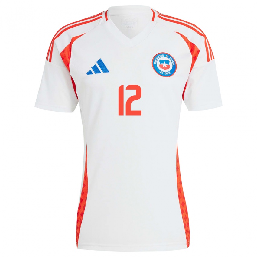 Kinder Chile Gabriela Bórquez #12 Weiß Auswärtstrikot Trikot 24-26 T-Shirt Österreich