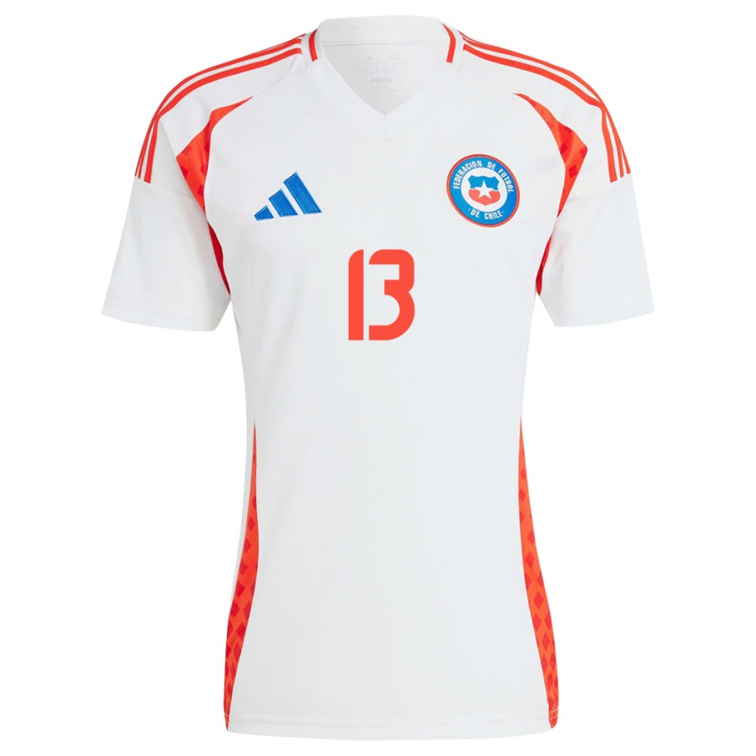 Kinder Chile Anaís Cifuentes #13 Weiß Auswärtstrikot Trikot 24-26 T-Shirt Österreich