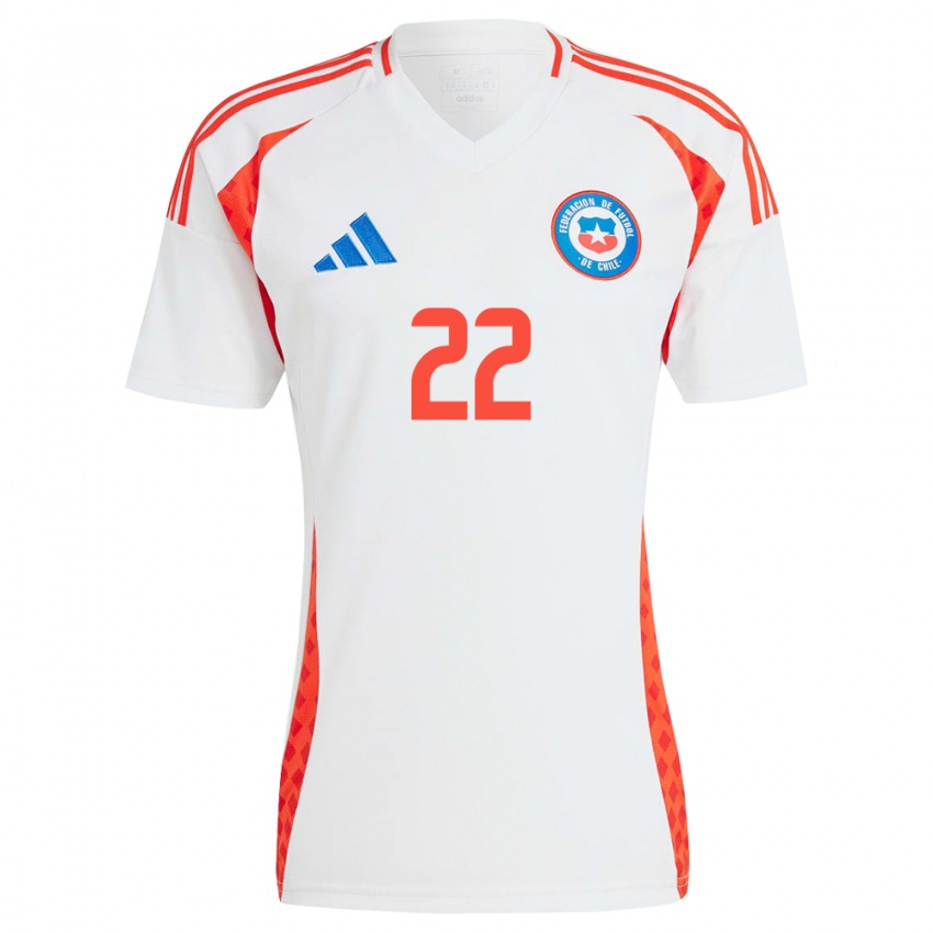 Kinder Chile Agustina Heyermann #22 Weiß Auswärtstrikot Trikot 24-26 T-Shirt Österreich