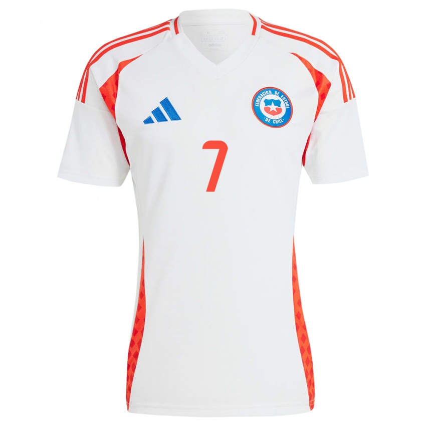 Kinder Chile Yenny Acuña #7 Weiß Auswärtstrikot Trikot 24-26 T-Shirt Österreich