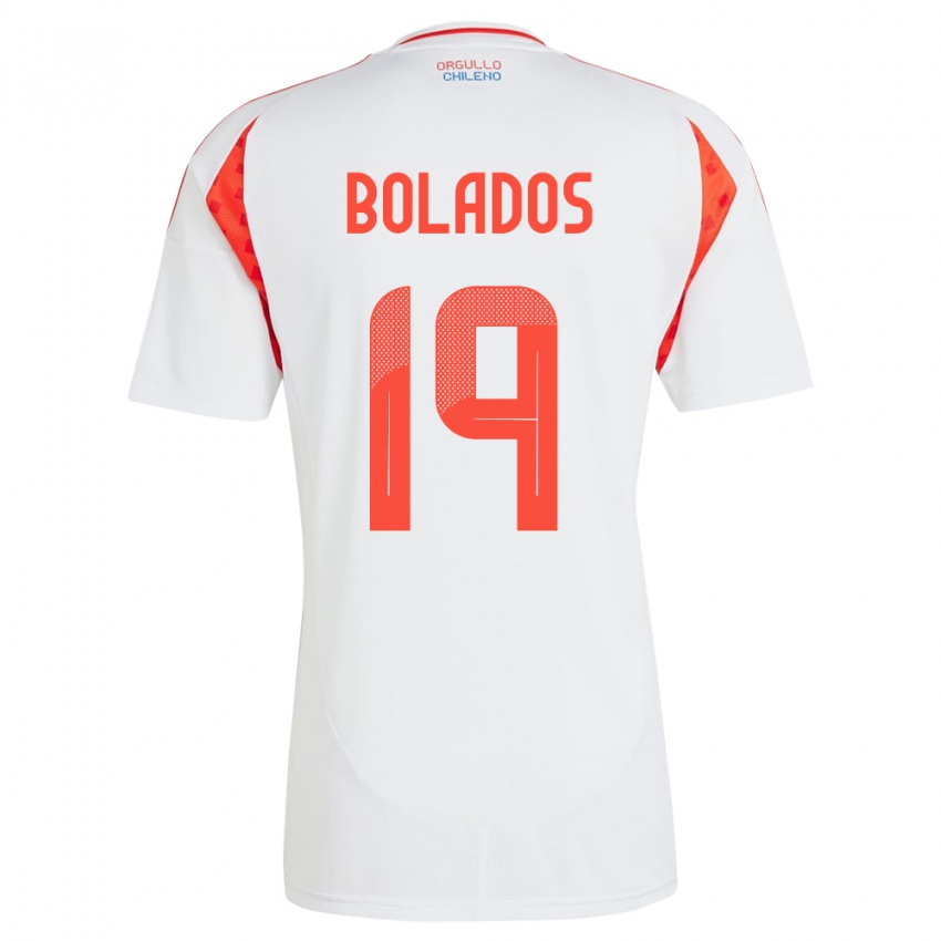 Kinder Chile Marcos Bolados #19 Weiß Auswärtstrikot Trikot 24-26 T-Shirt Österreich