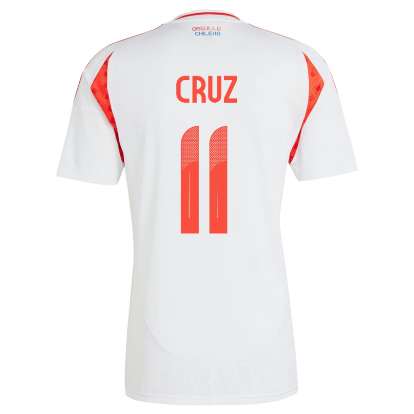 Kinder Chile Joan Cruz #11 Weiß Auswärtstrikot Trikot 24-26 T-Shirt Österreich