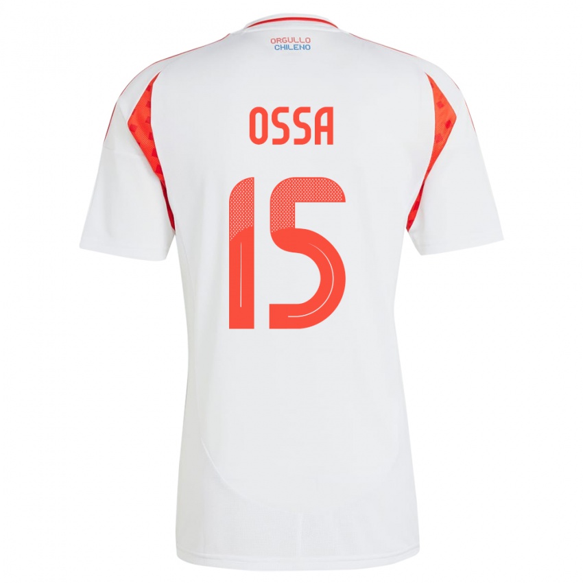 Kinder Chile Diego Ossa #15 Weiß Auswärtstrikot Trikot 24-26 T-Shirt Österreich