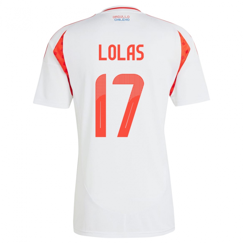 Kinder Chile Manuel Lolas #17 Weiß Auswärtstrikot Trikot 24-26 T-Shirt Österreich