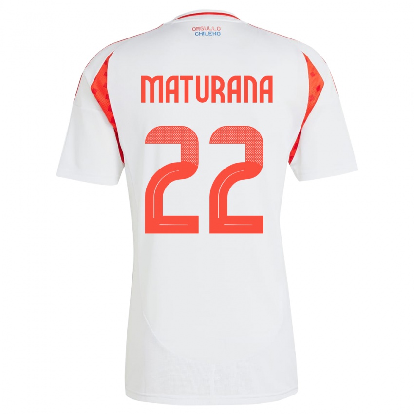 Kinder Chile Martín Maturana #22 Weiß Auswärtstrikot Trikot 24-26 T-Shirt Österreich