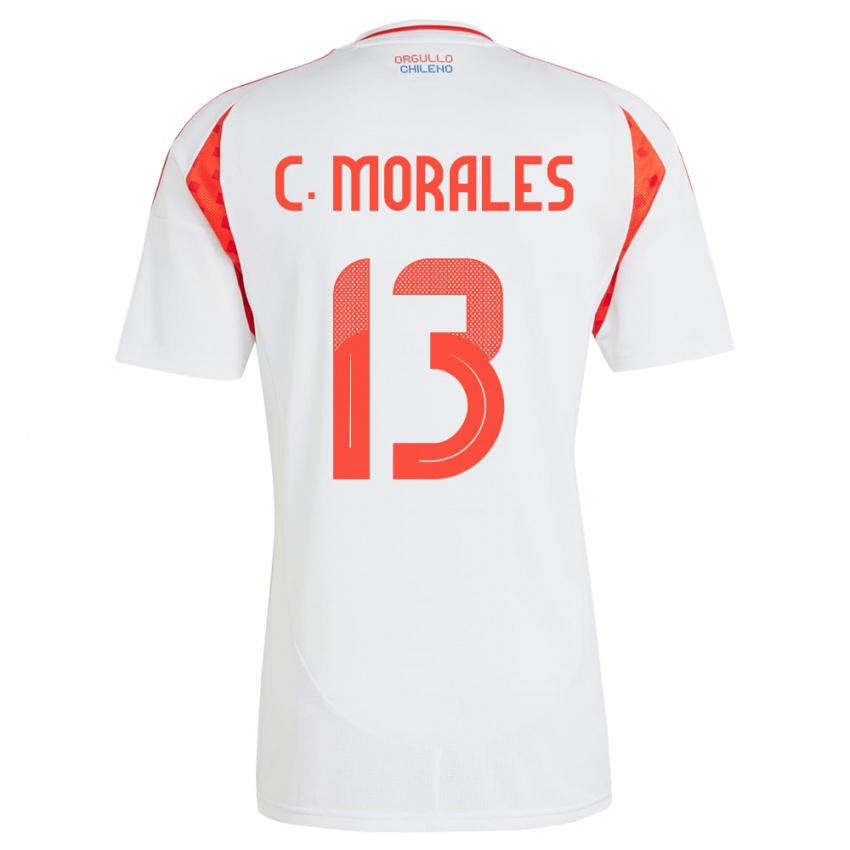 Kinder Chile Cristián Morales #13 Weiß Auswärtstrikot Trikot 24-26 T-Shirt Österreich