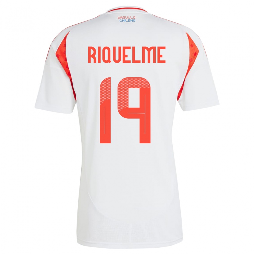 Kinder Chile Benjamín Riquelme #19 Weiß Auswärtstrikot Trikot 24-26 T-Shirt Österreich