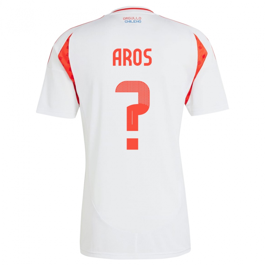 Kinder Chile Vicente Aros #0 Weiß Auswärtstrikot Trikot 24-26 T-Shirt Österreich