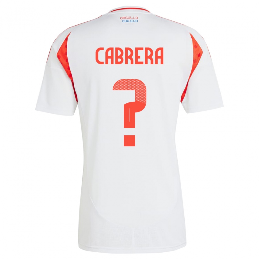 Kinder Chile Vicente Cabrera #0 Weiß Auswärtstrikot Trikot 24-26 T-Shirt Österreich