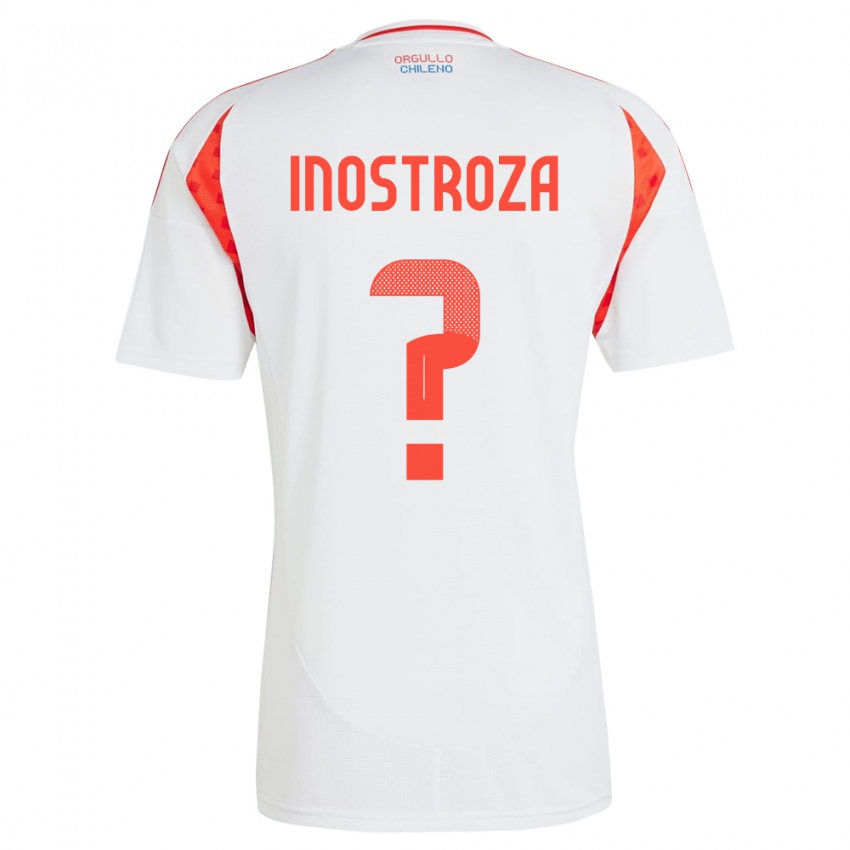 Kinder Chile Fernando Inostroza #0 Weiß Auswärtstrikot Trikot 24-26 T-Shirt Österreich