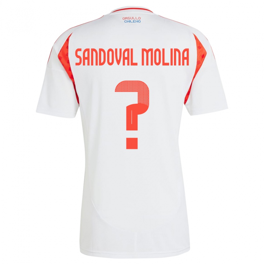 Kinder Chile Mario Sandoval Molina #0 Weiß Auswärtstrikot Trikot 24-26 T-Shirt Österreich