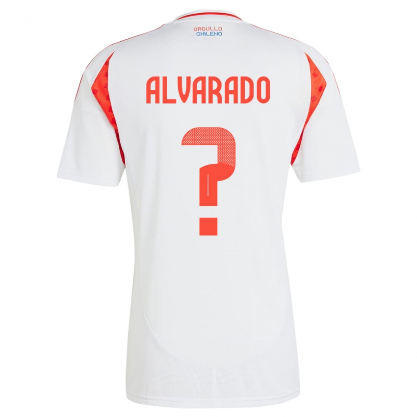 Kinder Chile José Alvarado #0 Weiß Auswärtstrikot Trikot 24-26 T-Shirt Österreich